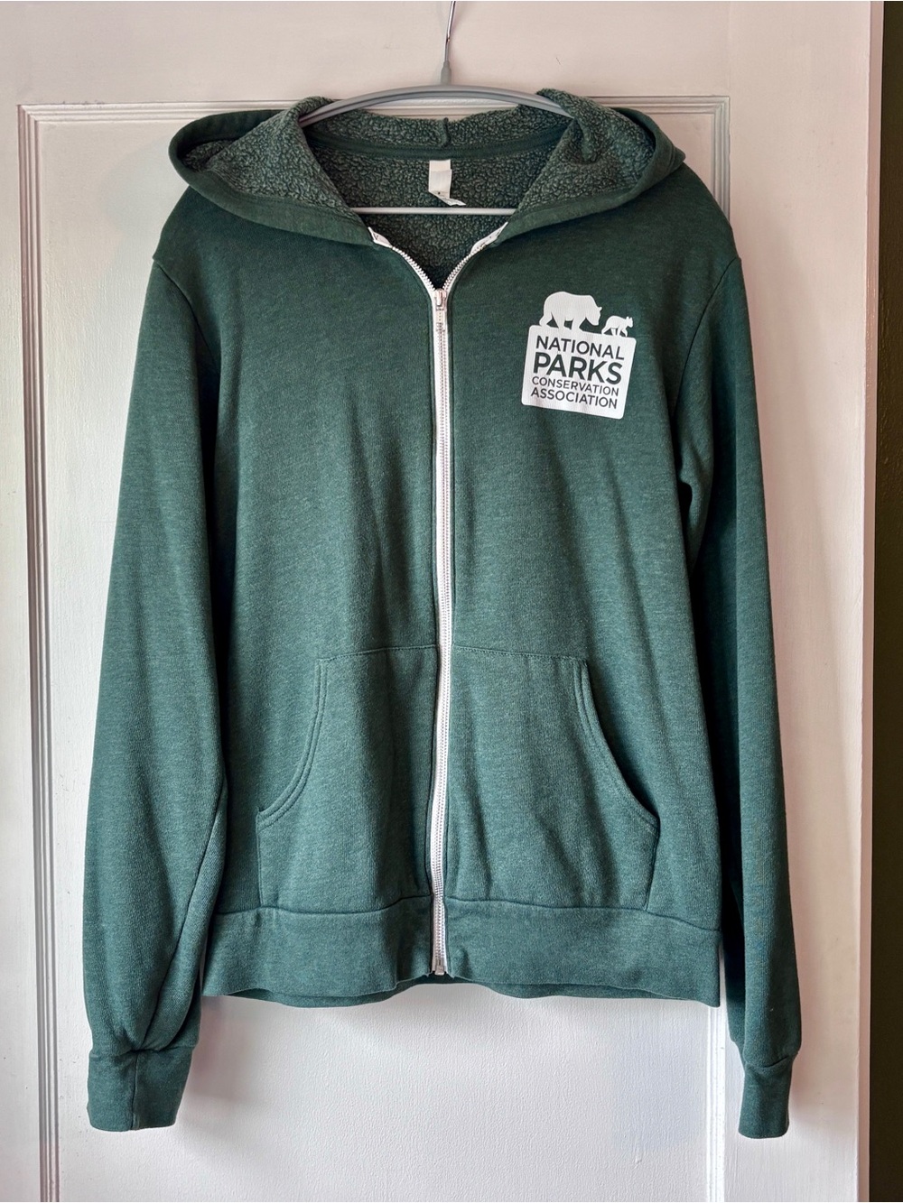 National Parks Association Green Zip-Up Hoodie - I stand with park rangers
